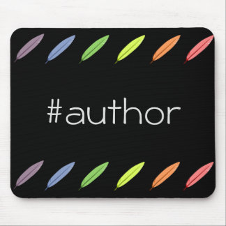 Quill pens and author hashtag mouse mat