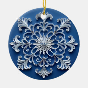 Quilled Snowflake Design Personalised Ornament