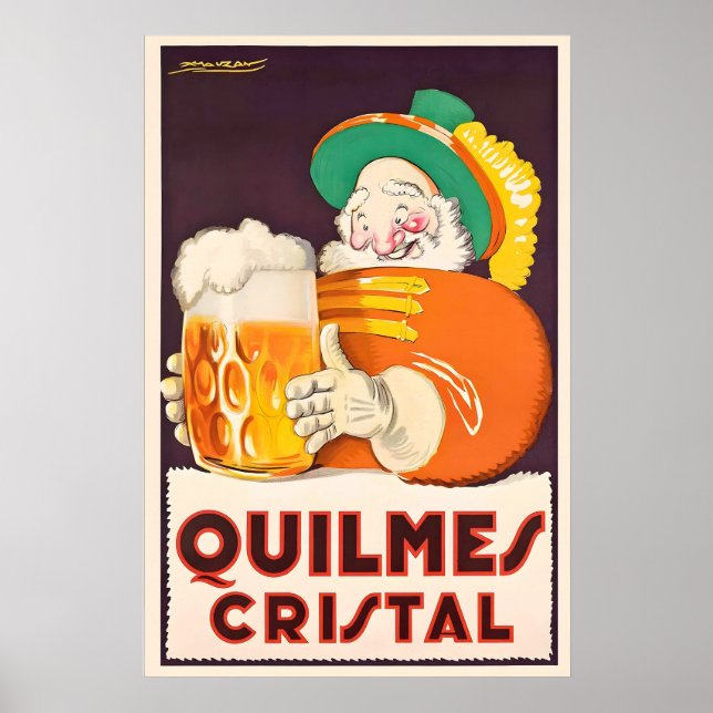 Quilmes Cristal Beer Drinks Mauzan Wine Beverage Poster (Front)
