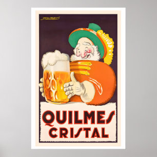 Quilmes Cristal Vintage Advertising Poster by