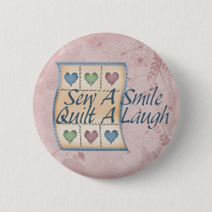 Quilt a Laugh 6 Cm Round Badge