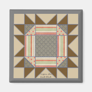 Quilt Block Pattern "Arizona Star" Magnet