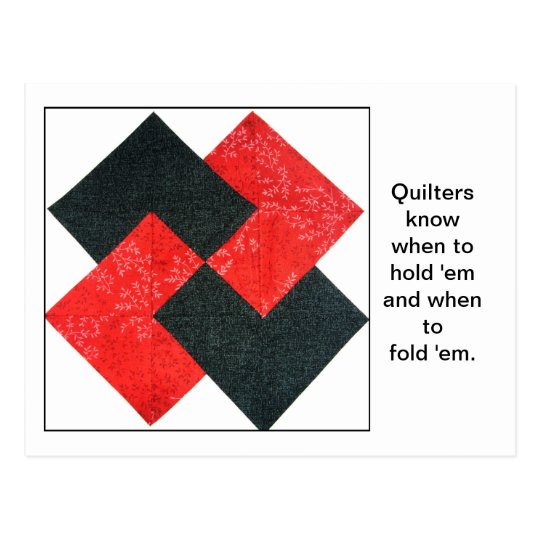 Quilt Block Quote Postcard