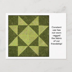 Quilt Block Quotes Postcard