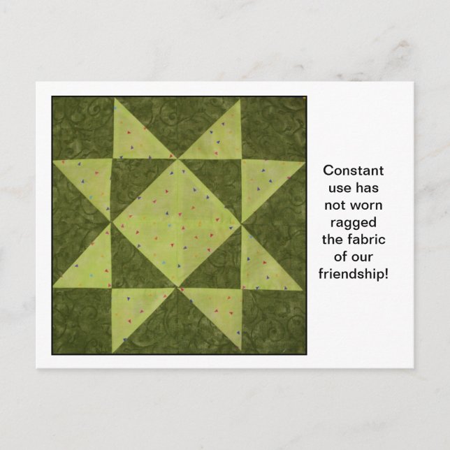 Quilt Block Quotes Postcard (Front)