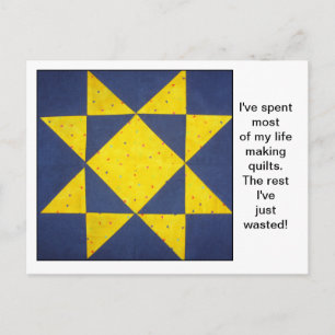 Quilt Block Quotes Postcard