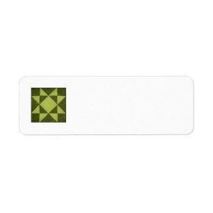 Quilt Block Return Address Labels Green