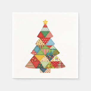 Quilt Christmas Tree Festive Quilt Lovers  Napkin