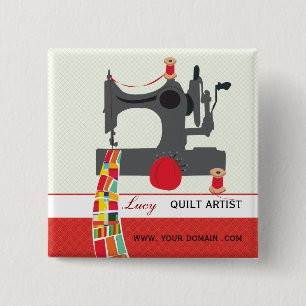 Quilt Craft Artist Name tag 15 Cm Square Badge
