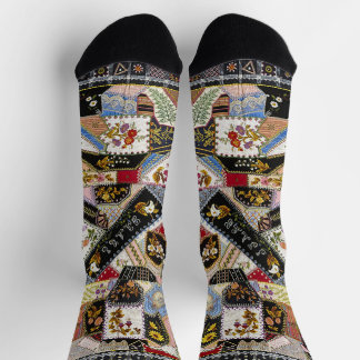 Quilt, crazy pattern  socks