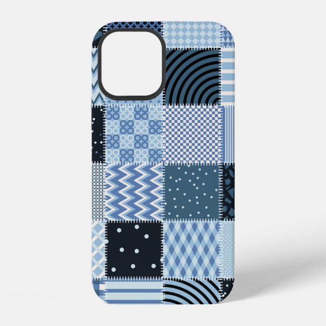 Quilt design. Seamless patchwork pattern from stit iPhone Case (Back)