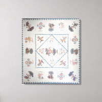 Quilt in 'Broderie Perse', c.1800 (applied, printe