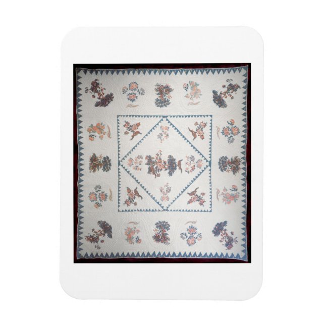 Quilt in 'Broderie Perse', c.1800 (applied, printe Magnet (Vertical)