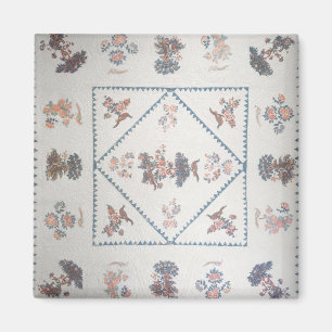 Quilt in 'Broderie Perse', c.1800 (applied, printe Magnet