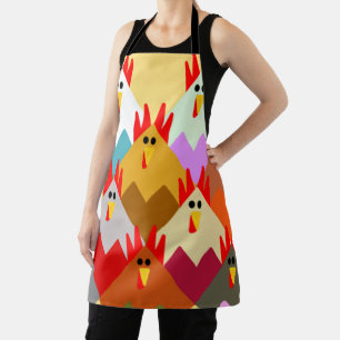 Quilt-Inspired Chickens  Apron