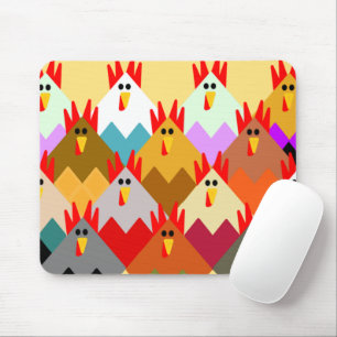 Quilt-Inspired Chickens Mouse Mat