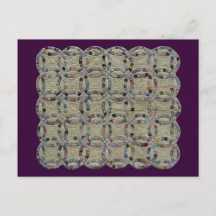 QUILT LINE-Double Wedding Rings- Postcard