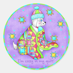 Quilt Lover Dog Sticker