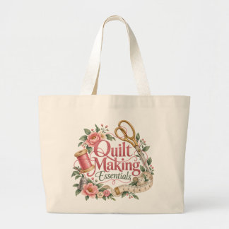 Quilt Making Essentials Floral Quilter Tote Bag