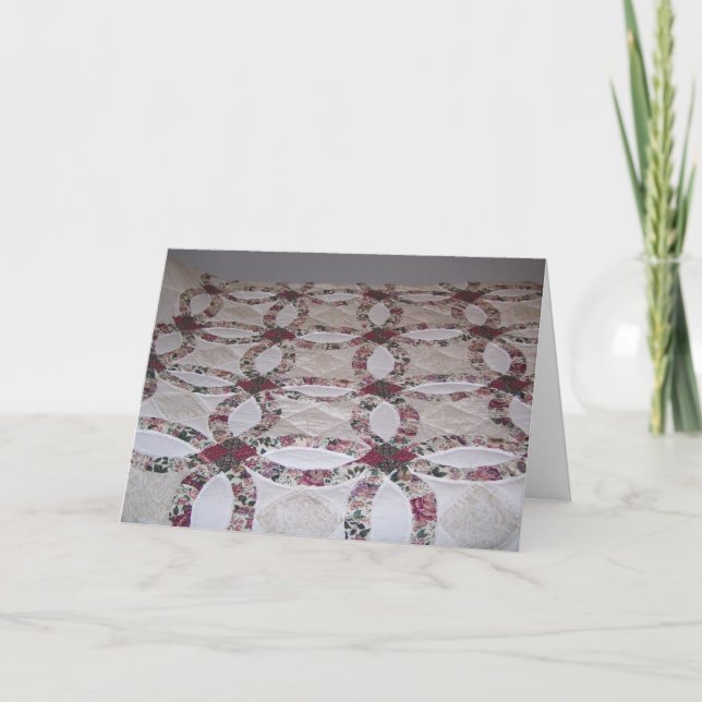 Quilt, May God Watch Over You Card (Front)