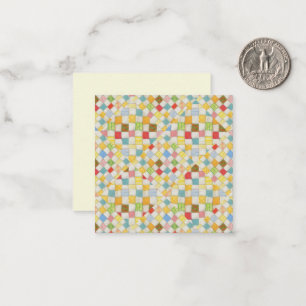 QUILT MOSAIC 2.5x2.5 Flat Card / Cream