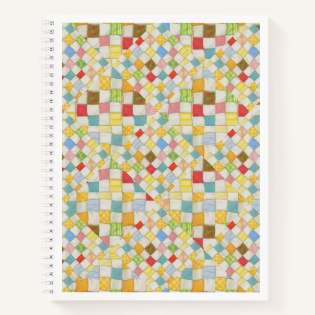QUILT MOSAIC 8.5x11 Spiral Notebook  (Front)