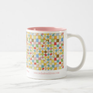 QUILT MOSAIC Business ID Pink Two-Tone Mug