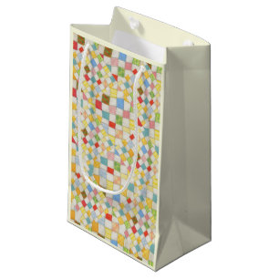 QUILT MOSAIC Small Gift Bag / Cream