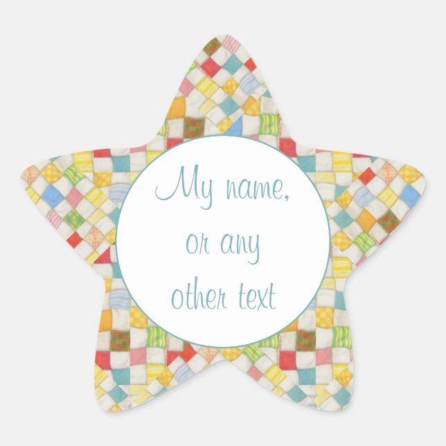 QUILT MOSAIC Star Matte Stickers (Front)