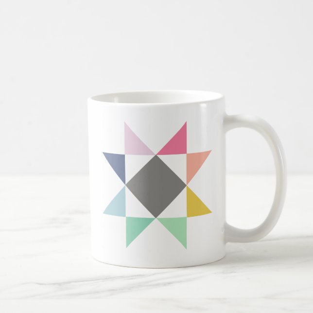 Quilt mug, Coffee mug, Quilt block mug (Right)