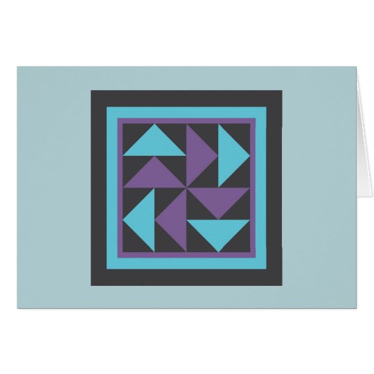 Quilt Note Cards - Dutchman's Puzzle (purple/blue)