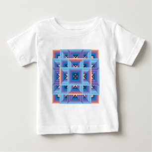 Quilt Pattern 3 in Blue and Purple Baby T-Shirt