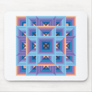 Quilt Pattern 3 in Blue and Purple Mouse Mat