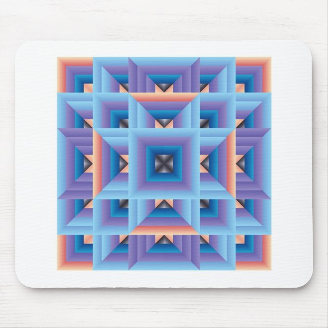 Quilt Pattern 3 in Blue and Purple Mouse Mat (Front)