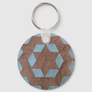 Quilt Pattern - Castle  Quilt Block Key Ring