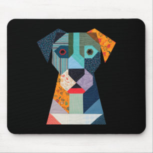 Quilt Pattern Dog For Quilting Lover Quilter Sewin Mouse Mat