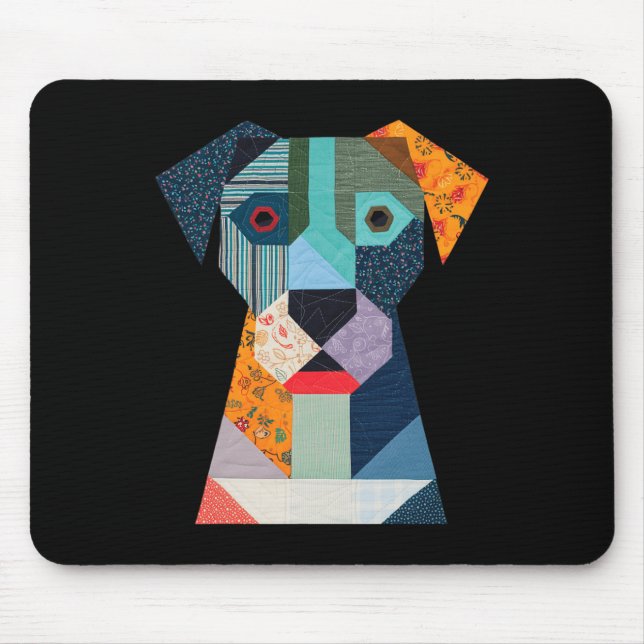 Quilt Pattern Dog For Quilting Lover Quilter Sewin Mouse Mat (Front)
