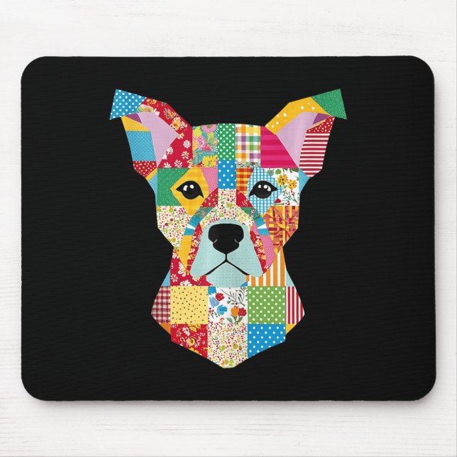 Quilt Pattern Dog For Quilting Lover Quilter Sewin Mouse Mat (Front)