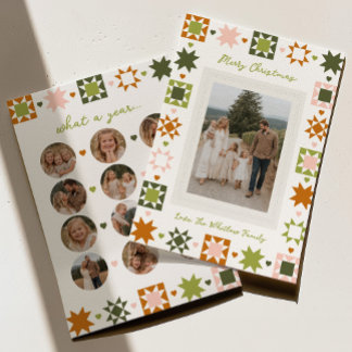 Quilt Pattern What a Year Christmas Card