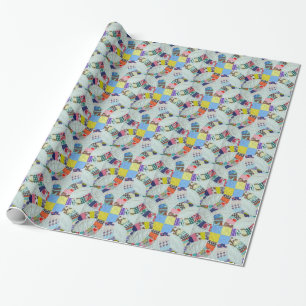 Quilt pattern wrapping paper