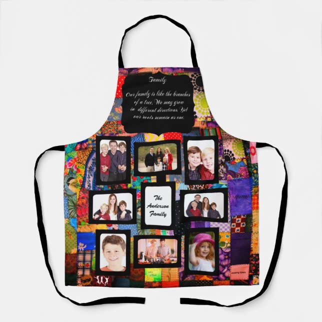 QUILT PHOTO FRAME ADD PHOTOS APRON (Front)