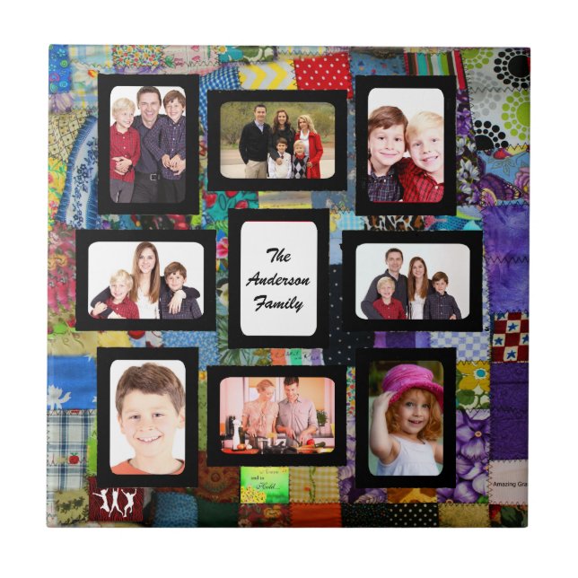 QUILT PHOTO FRAME ADD PHOTOS TILE (Front)