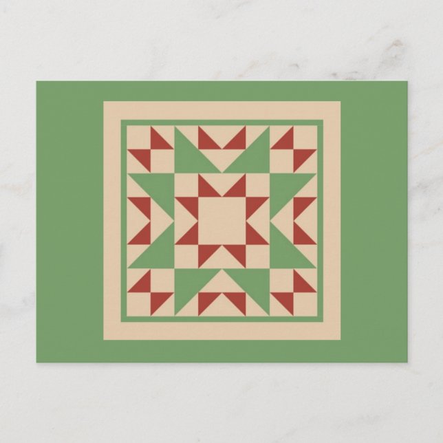 Quilt Postcard - Odd Fellow Block (Front)