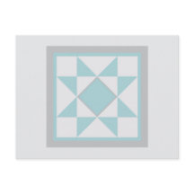 Quilt Postcard - Sawtooth Star (light blue)