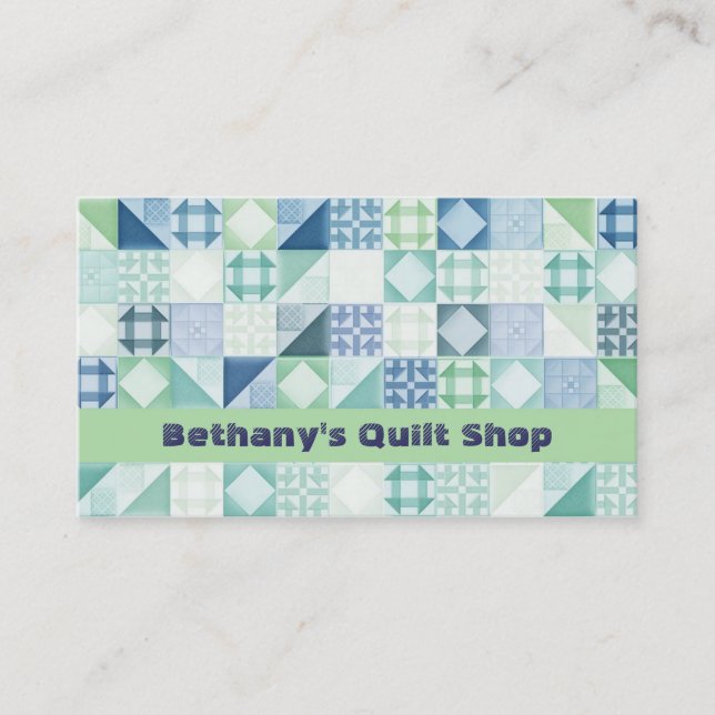 Quilt Shop Business Cards (Front)