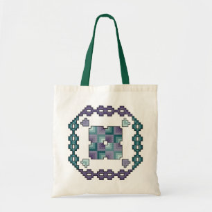 Quilt Square Cross Stitch Tote Bag