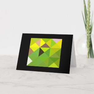 Quilt Square Green Tones Note Card