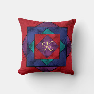 Quilt Square Monogram Cushion