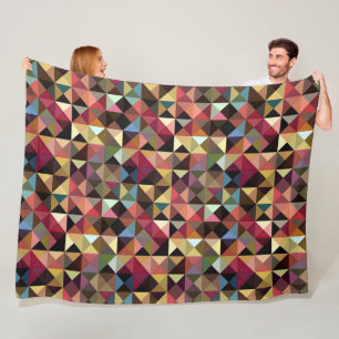 Quilt Square Pattern Fleece Blanket