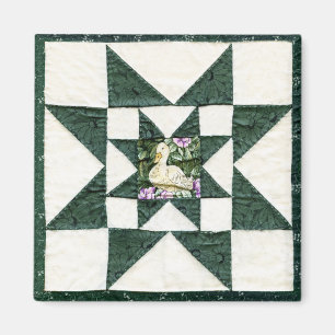 Quilt Star Duck Design Magnet